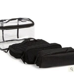 Vera Bradley 4pc Cosmetic Organizer Microfiber /Lighten Up Travel Ready